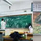 Gambar papan tulis anak sekolah di Jepang (Sumber: Facebook/CulturaPopAnimes)