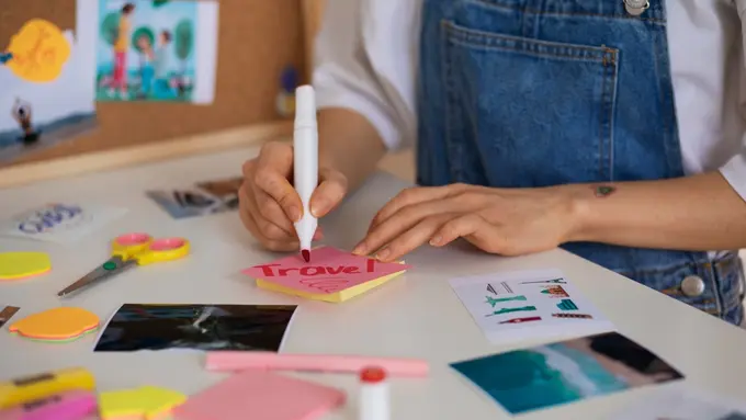 Ilustrasi membuat vision board