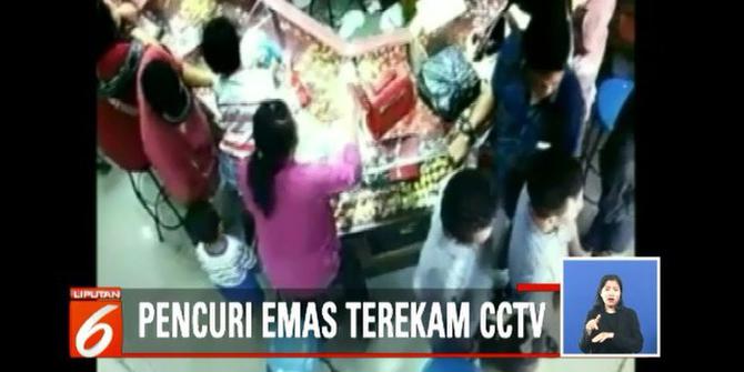 Detik-Detik Pencurian Emas di Deli Serdang Terekam CCTV
