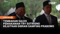 Momen Tembakan Salvo Kejutkan Wapres Gibran Samping Prabowo saat Pemakaman Try Sutrisno