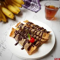 ilustrasi resep pisang cokelat dengan kulit lumpia/resep koki