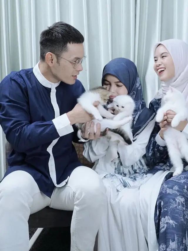 Potret Foto Keluarga Ben Kasyafani, Nesyana, dan Sienna jelang lebaran. [@nesyanabila]