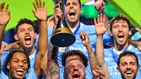 Man City merayakan keberhasilan meraih juara Piala Dunia Antarklub 2023. (Dok. Man City)
