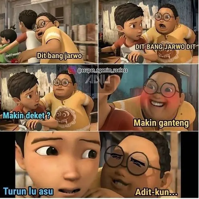 6 Meme Kartun Adit dan Sopo Jarwo Ini Kocak, Bikin Ngakak
