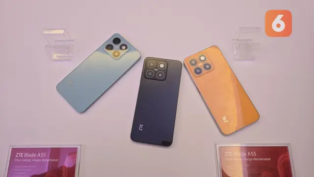 Penampakan ZTE Blade A55, HP Android Rp 1 jutaan yang mengunggulkan performa, desain, dan kamera (Liputan6.com/Agustin Setyo Wardani).