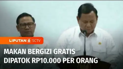 VIDEO: Terbatas Anggaran, Prabowo Nyatakan Makan Bergizi Gratis Dipatok Rp10.000