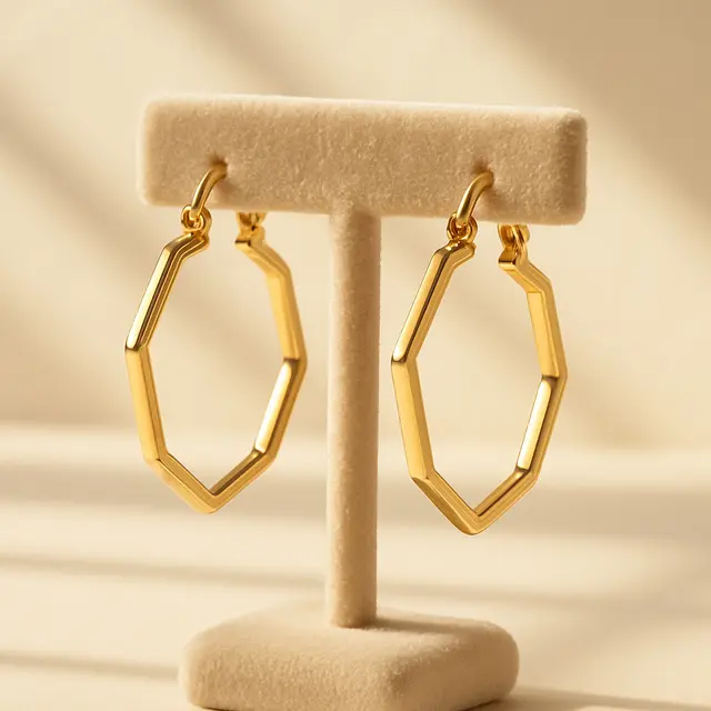 Model Anting Hoop Emas yang Ringan untuk Gaya Harian