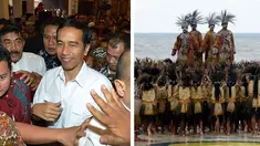 Berbagai atraksi mulai dari parade kapal perang hingga tarian kolosal ditampilkan dalam puncak acara Sail Raja Ampat 2014.