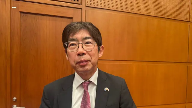 Duta Besar Jepang untuk ASEAN Kiya Masahiko yang hadir dalam pembukaan JAYS 2025 di Kedutaan Besar Jepang untuk ASEAN, Jakarta, Kamis (20/2/2025). (Liputan6.com/Benedikta Miranti)