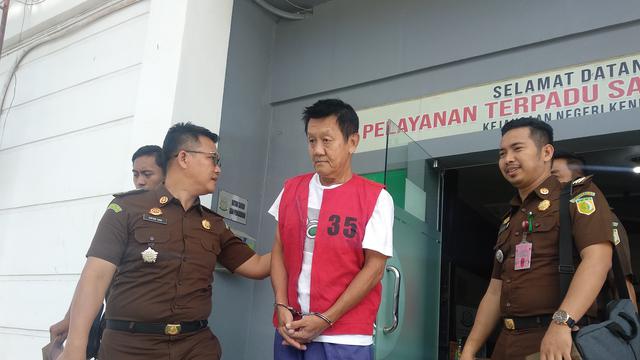 Chandra Liwang, terpidana korupsi di Sulawesi Tenggara yang sempat kabur sejak 2016 akhirnya ditangkap.(Liputan6.com/Ahmad Akbar Fua)