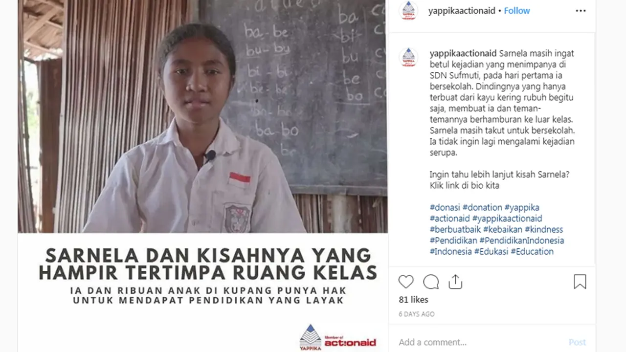 Donasi Bangun Sekolah di Kupang