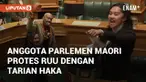 Anggota parlemen Maori protes RUU dengan tarian Haka di ruang sidang. Hana-Rawhiti Maipi-Clarke merobek draft RUU saat aksi protes berlangsung