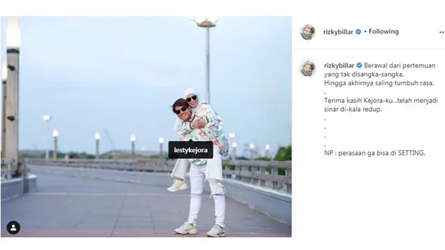 Resmi Berpacaran, Ini 7 Potret Mesra Rizky Billar dan Lesty Kejora