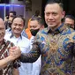 Ketua Umum DPP Partai Demokrat Agus Harimurti Yudhoyono (AHY) saat bertemu dengan Ketua DPD La Nyalla Mahmud Mattalitti. (Foto: Istimewa).