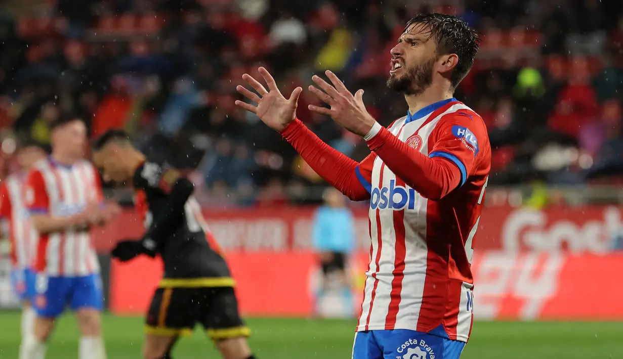Keunggulan atas  Rayo Vallecano membawa Girona kembali ke jalur kemenangan. (LLUIS GENE/AFP)