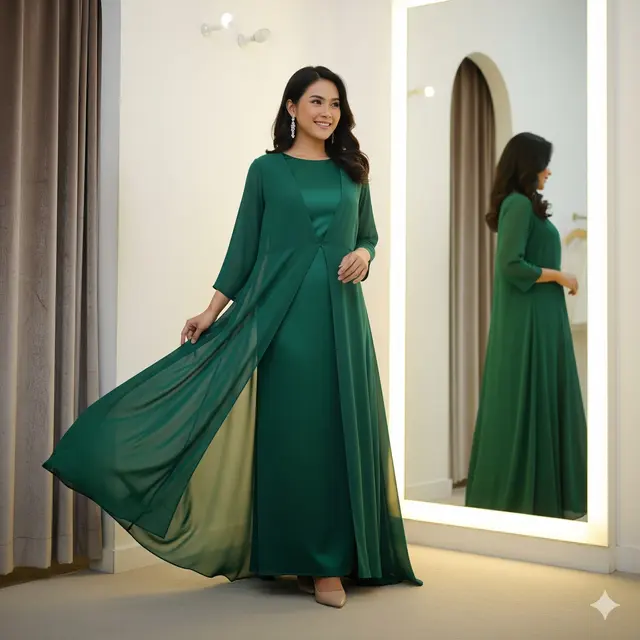Tips Memilih dan Styling Long Dress Silk Slim Fit