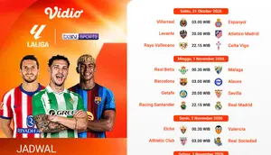 Jadwal La Liga 2026/27: Tantangan 3 Tim Papan Atas di Pekan ke-11 di Vidio