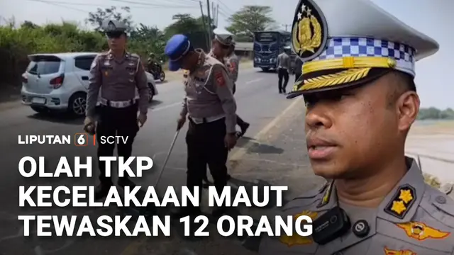 Polisi Gelar Olah TKP Kecelakaan Maut 12 Korban Tewas di Pantura Indramayu