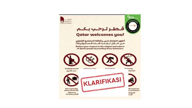 Cek Fakta Qatar keluarkan aturan bagi fans Piala Dunia 2022