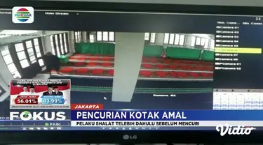 Usai salat dhuha, pria ini tertangkap basah kamera mencuri dua kotak amal masjid berisi kurang lebih Rp 20 juta.