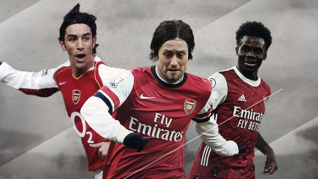 Bukayo Saka, Tomas Rosicky dan Robert Pires