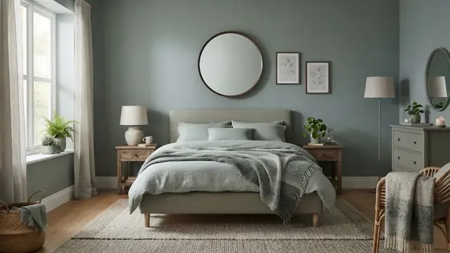 Grey-Green sebagai Warna Tunggal untuk Kamar Tidur