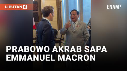 VIDEO: Prabowo Sapa Hangat Emmanuel Macron Pakai Bahasa Prancis