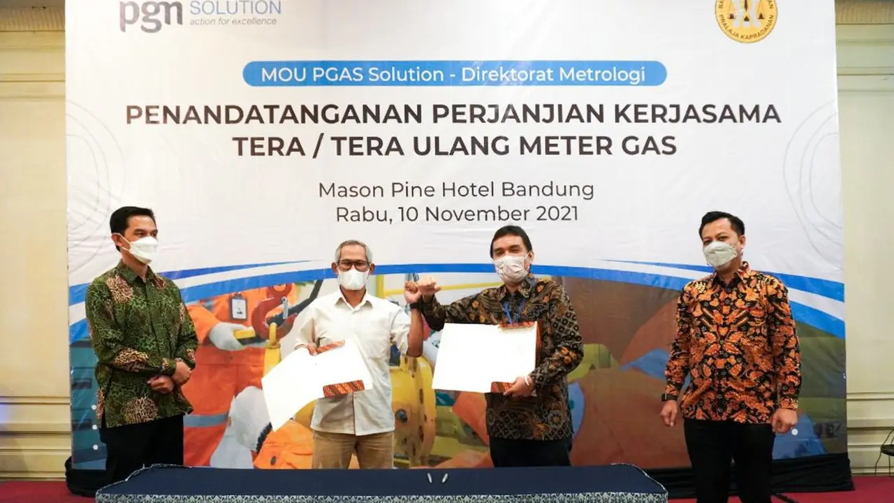 PT PGAS Solution sebagai bagian dari Subholding Gas Pertamina melaksanakan kerjasama dengan Direktorat Metrologi Kementerian Perdagangan RI berkerja mengenai Tera dan Tera Ulang Meter Gas