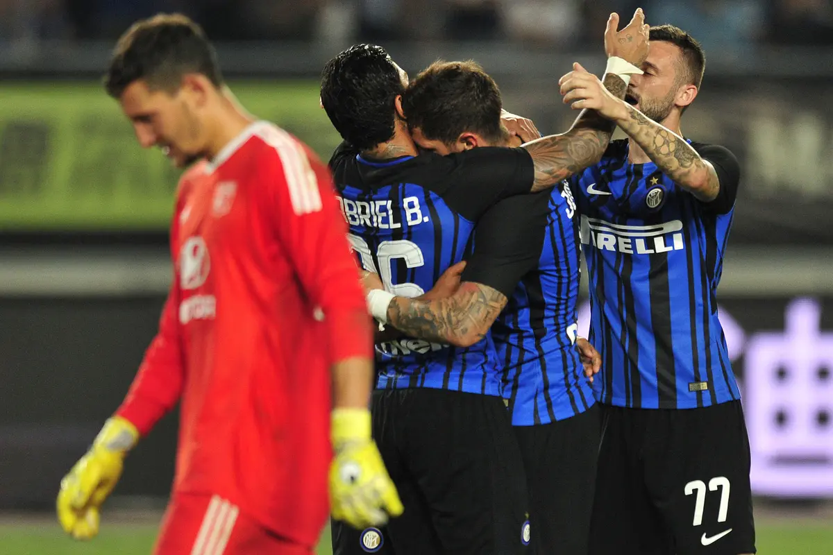 FOTO: Gol Stevan Jovetic Antar Inter Milan Bungkam Lyon