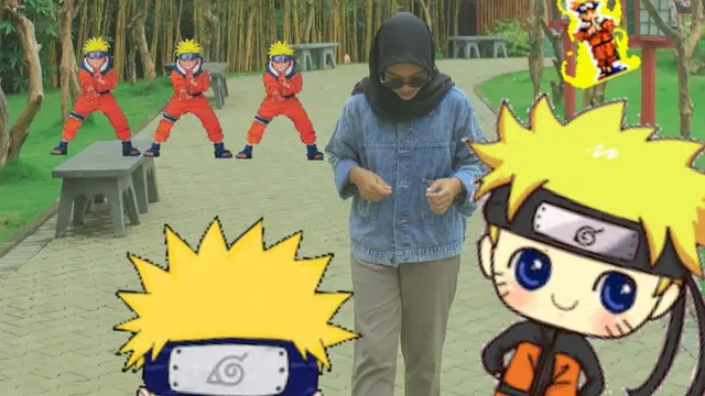 6 Editan Foto Wanita Bareng Naruto Ini Kocak,