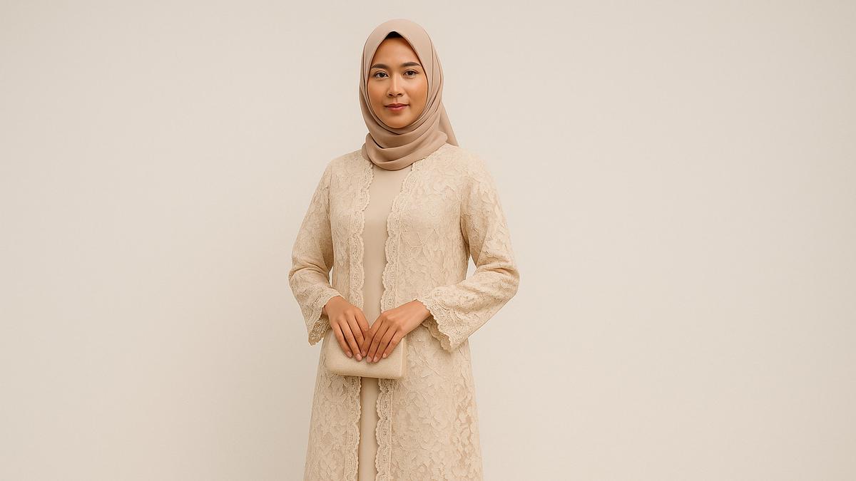 9 Rekomendasi Gamis Outer Brokat Tren 2025, Bikin Penampilan Anggun dan Elegan Seketika