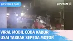 Pengemudi minibus di Palembang mencoba kabur dari kejaran warga usai menabrak sepeda motor. Warga yang emosi nyaris menghakiminya. Diduga kecelakaan terjadi karena pengemudi minibus dalam kondisi mengantuk.