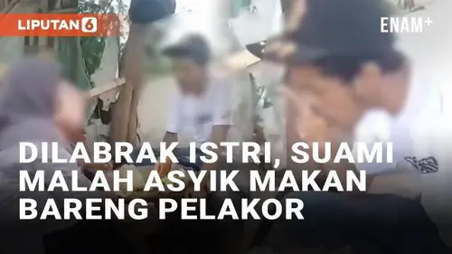 VIDEO: Viral Istri Labrak Suami Selingkuh, Suami Malah Asyik Makan Bareng Pelakor