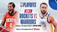 NBA Playoffs Game 4: Rockets vs Warriors (Sumber: Dok. Vidio)