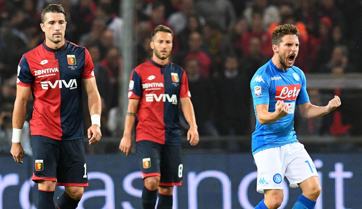 4. Dries Mertens (Napoli) - 10 Gol (3 Penalti). (AFP/Vincenzo Pinto)