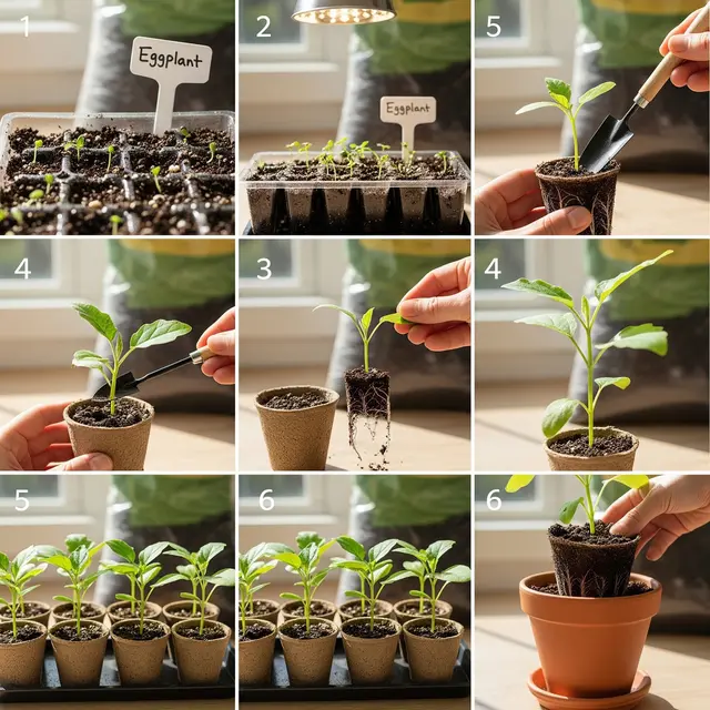 Cara Menanam Terong di Pot Vertikal agar Cepat Panen Meski Lahan Terbatas (Image by Gemini AI)