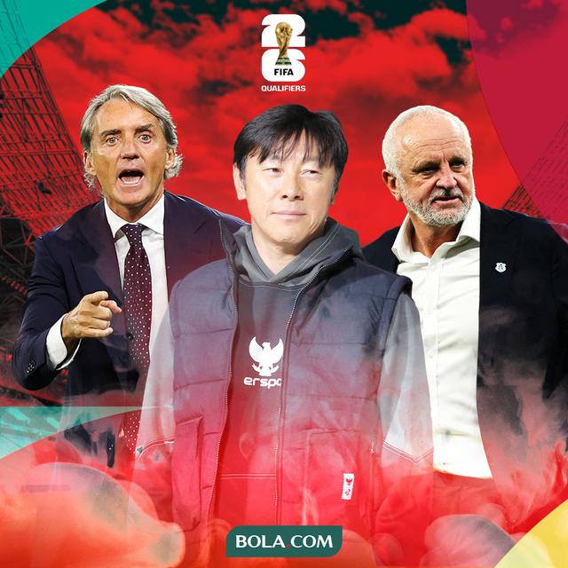 Kualifikasi Piala Dunia 2026 - Roberto Mancini, Shin Tae-yong, Graham Arnold