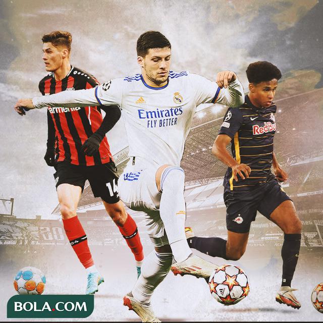 Ilustrasi - Patrik Schick, Luka Jovic, Karim Adeyemi