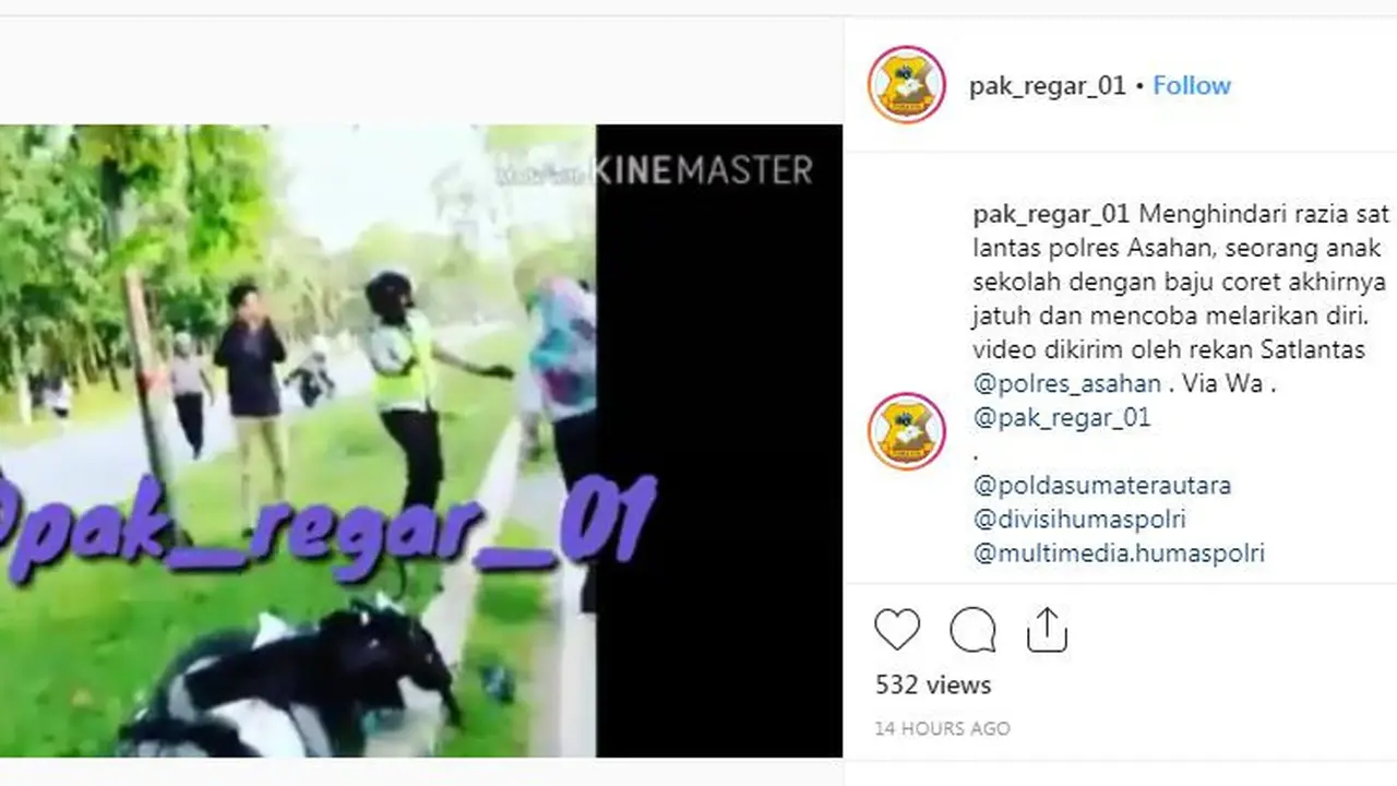 Manuver Nekat Pengendara Anak Ini Berujung Ditangkap Polisi (foto: Istimewa)
