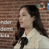SDG Mover UNDP Indonesia bersama Chelsea Islan dan Defia Rosmaniar serukan Kampanye Anti Kekerasan terhadap Perempuan untuk peringati 16 HAKTP. (Chelsea Islan/dokumen/UNDP Indonesia)