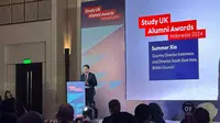 Country Director Indonesia and Southeast Asia Cluster Lead, British Council, Summer Xia, dalam malam penghargaan "Study UK Alumni Awards" di Hotel Fairmont, Jakarta, Kamis (7/3/2024). (Liputan6/Benedikta Miranti)