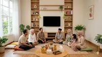 8 Model Ruang TV Kecil Lesehan untuk Kumpul Lebaran 2026, Nyaman dan Estetik