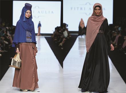 Beberapa desain baju muslim rancangan Fitri Aulia