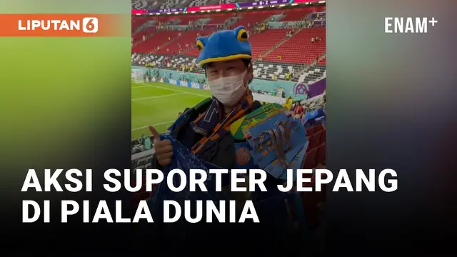 Suporter Jepang Bersihkan Sampai di Stadion Piala Dunia