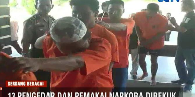 Polda Sumut Tangkap 13 Pemakai dan Pengedar Narkoba di Serdang Bedagai