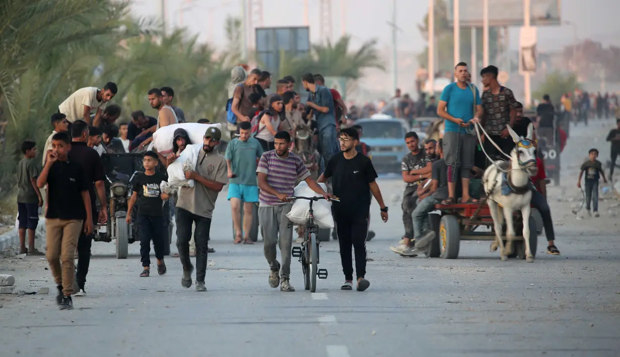 Lebih dari 100 organisasi bantuan memperingatkan pada 23 Juli 2025, bahwa kelaparan massal menyebar di seluruh Jalur Gaza. (Eyad BABA/AFP)