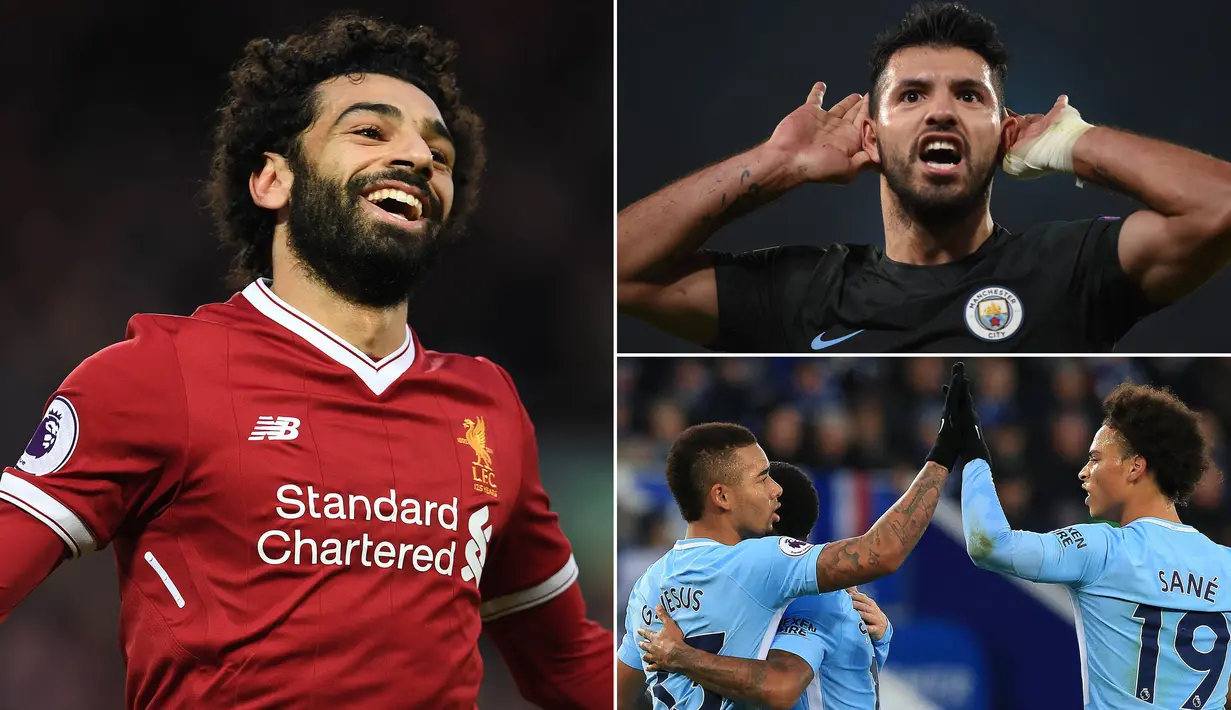 Berikut ini klasemen top scorer Premier League 2017/2018 hingga pekan ke-11 yang dipimpin oleh bintang anyar Liverpool, Mohamed Salah. (Kolase foto-foto dari AFP)