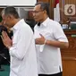 Terdakwa kasus merintangi penyidikan atau obstruction of justice pembunuhan berencana terhadap Brigadir Nopriansyah Yosua Hutabarat (Brigadir J), Hendra Kurniawan (kedua kanan) dan Agus Nurpatria (kanan) saat menjalani sidang lanjutan di Pengadilan Negeri Jakarta Selatan, Kamis (3/11/2022). Sidang tersebut beragenda mendengarkan keterangan delapan orang saksi yang dihadirkan jaksa penuntut umum (JPU), salah satunya teknisi CCTV. (Liputan6.com/Herman Zakharia)