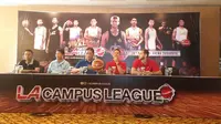 Suasana konferensi pers jelang babak grand final kompetisi bola basket Campus League 2017, Jumat (19/5/2017). (Bola.com/Fahrizal Arnas).