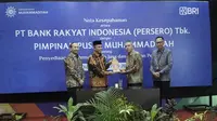 Penandatanganan Nota Kesepahaman antara BRI dengan PP Muhammadiyah di Yogyakarta, Rabu (17/7/2024). (Foto: Istimewa)